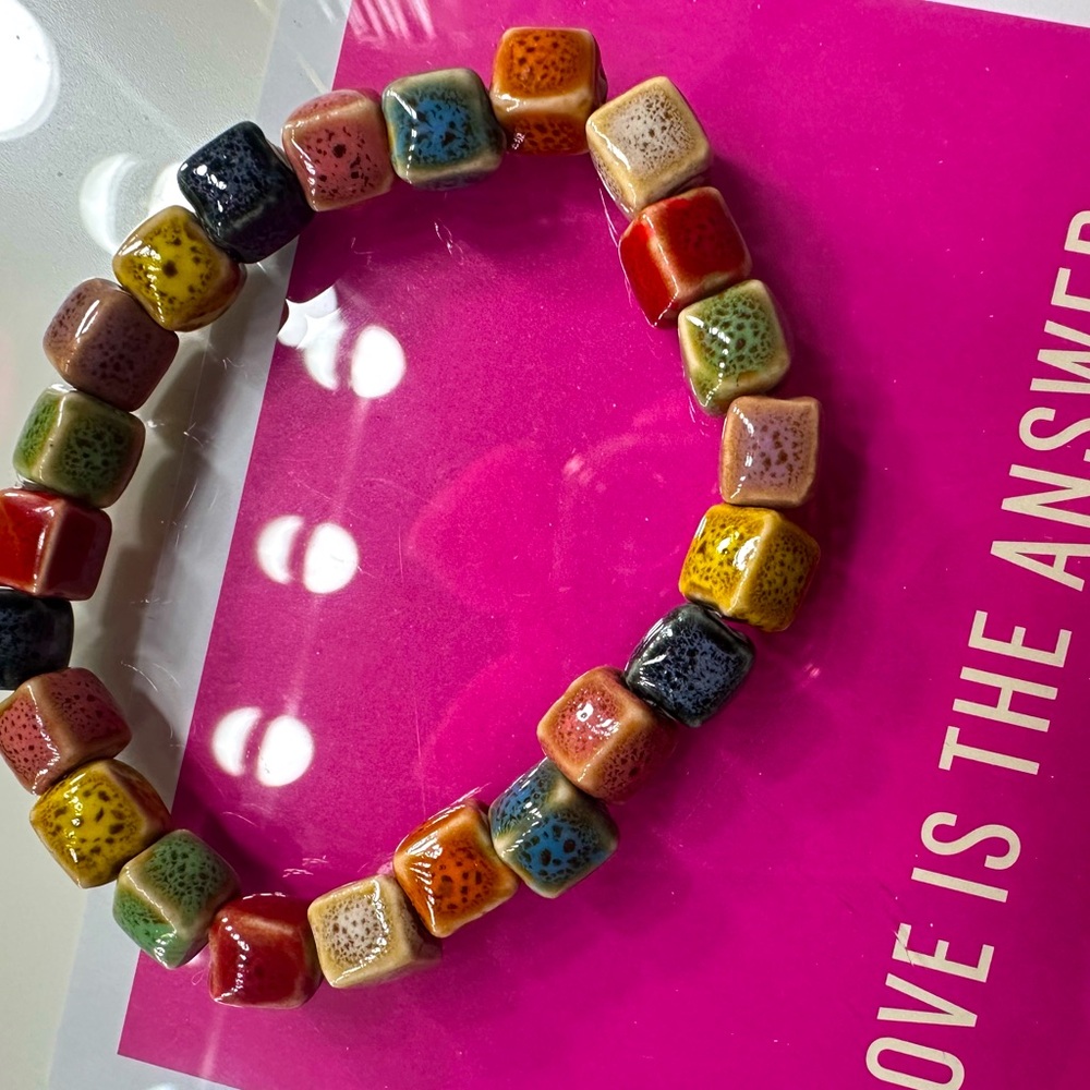Ceramic beaded bracelet